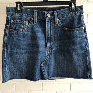 Levi’s Raw Edge Deconstructed Jean Skirt, Size 27
